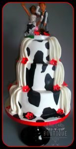 cow themed Wedding cake